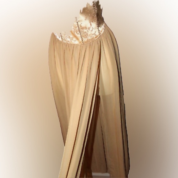 Vintage Victoria’s Secret Lace-up Corset Silky Satin Gold Gown - Picture 6 of 13